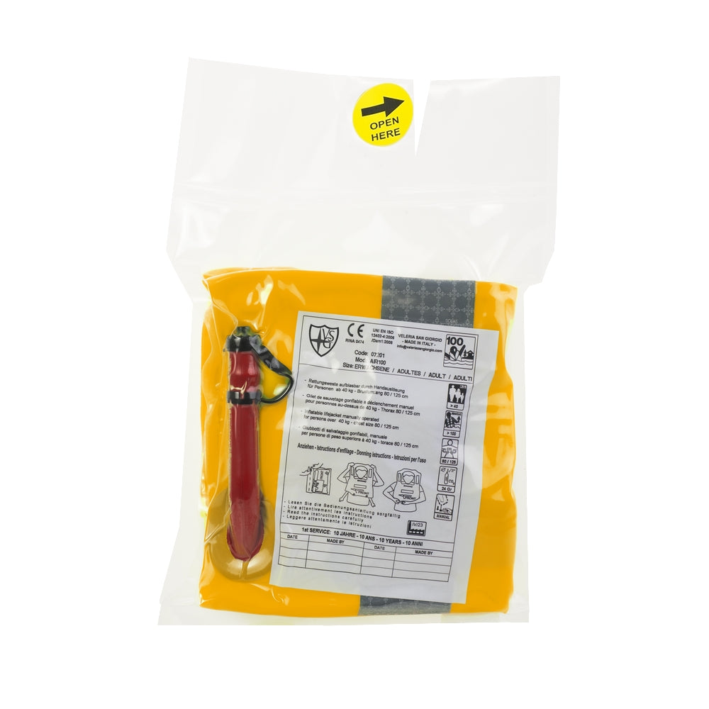 AIR – 100 – Napihljiv rešilni jopič za odrasle z ročno aktivacijo