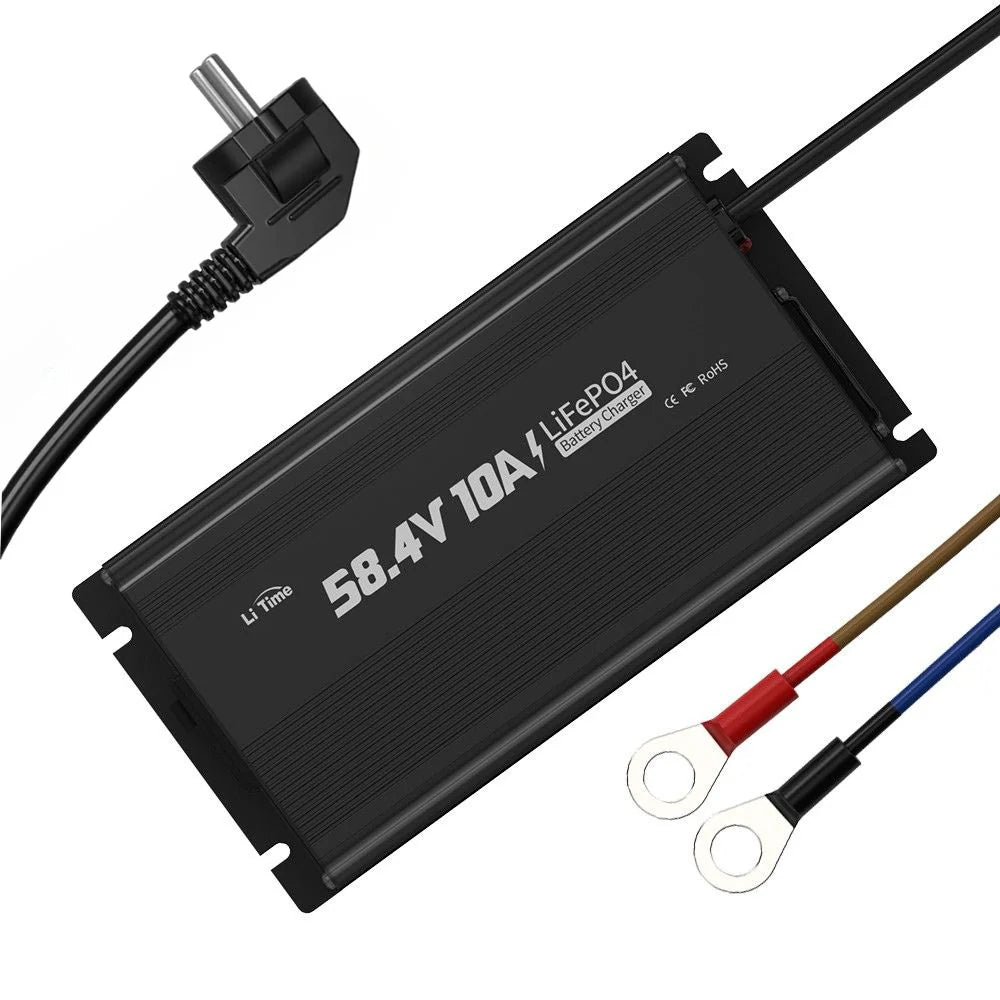 LITIME 58.4V 10A POLNILEC ZA 48V LIFEPO₄ BATERIJE – PAMETNO 0V POLNJENJE