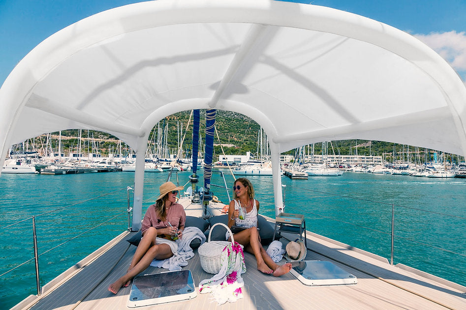 DECKTENT BIMINI L WHITE – NAPIHLJIV BIMINI ZA MOTORNE ČOLNE IN JADRNICE