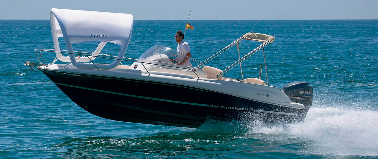 DECKTENT BIMINI S PLUS WHITE – NAPIHLJIV BIMINI ZA MOTORNE ČOLNE IN JADRNICE
