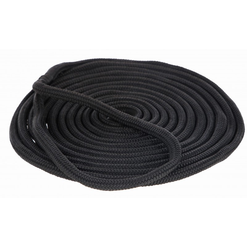 DVOJNO PLETENA PRIVEZNA VRV S PLETENIM UŠESOM črna