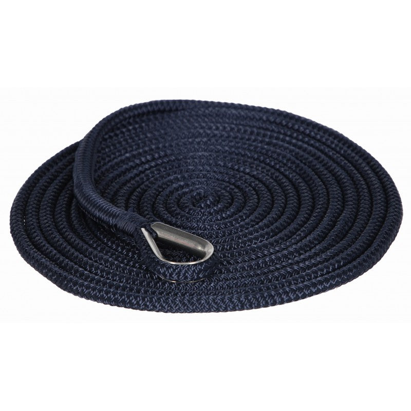 DVOJNO PLETENA PRIVEZNA VRV Z KOVINSKIM UŠESOM navy modra