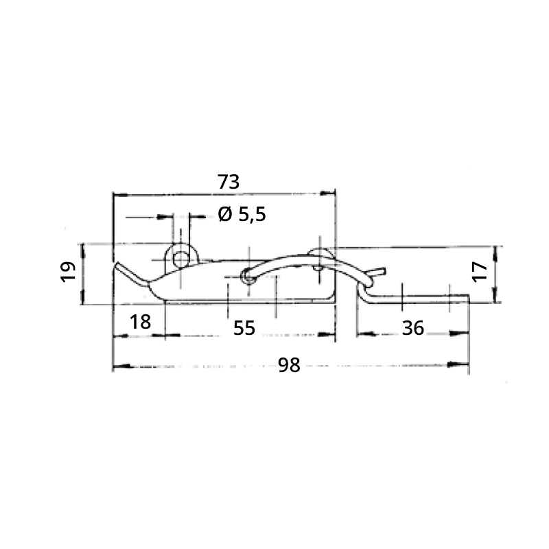 ZAPENJAČ Z LUKNJO ZA KLJUČAVNICO