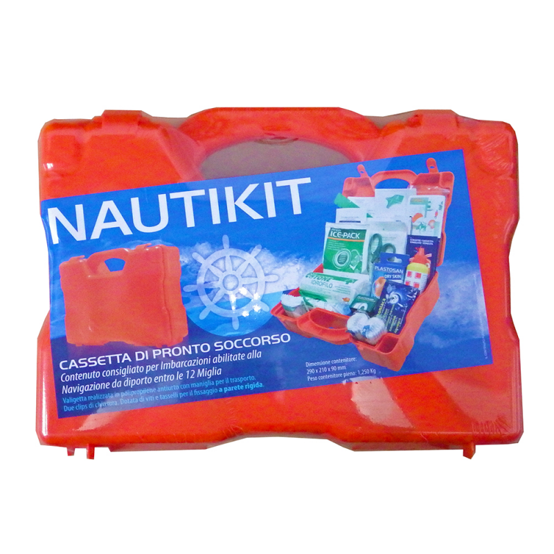 PRVA POMOČ ZA PLOVILA DO 10 M – KOMPLET V PLASTIČNEM KOVČKU