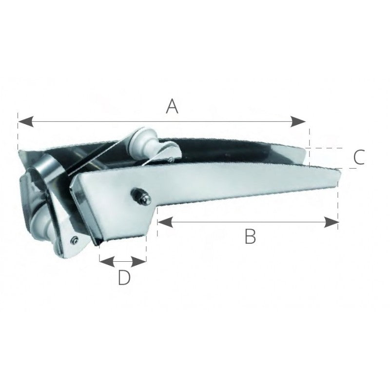 INOX PREMČNI VALJ ZA SIDRO 30 kg