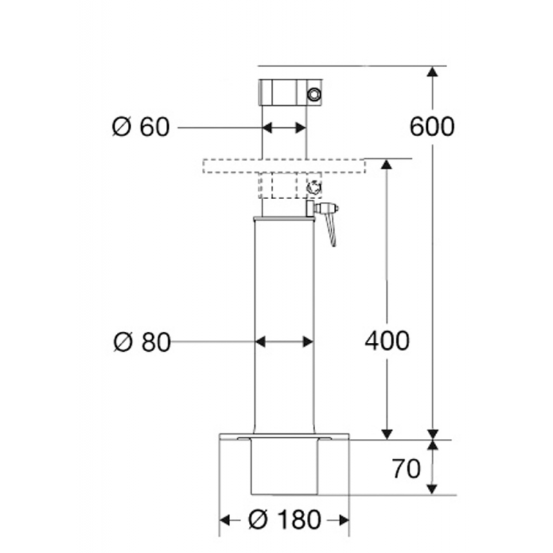 Teleskopska opora mm 400/600