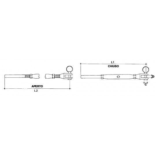 TURNED RIGGING SCREWS FOR WIRE