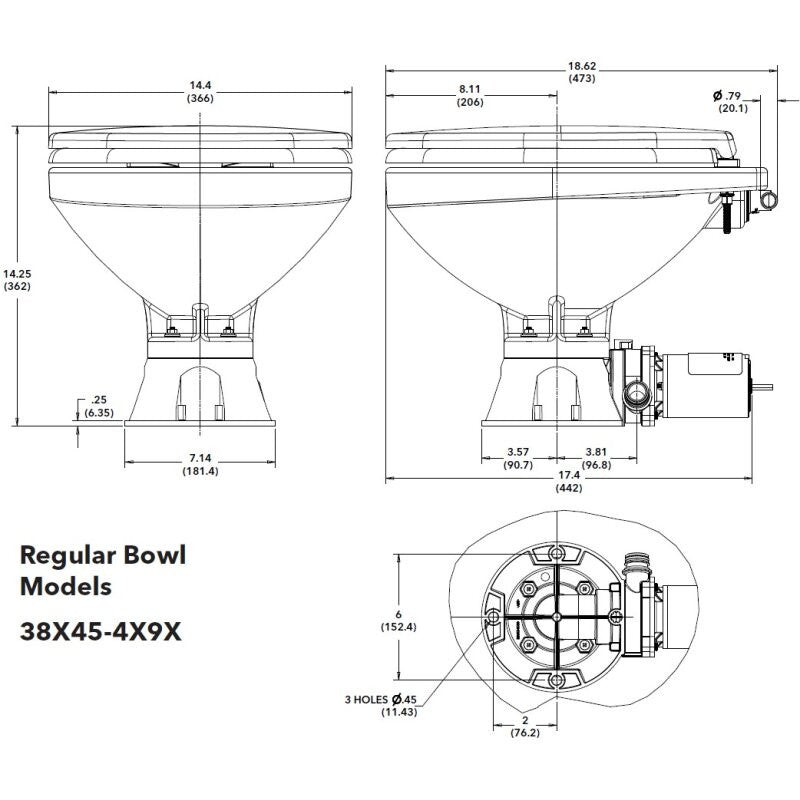 JABSCO WC QUIET FLUSH E2 REGULAR