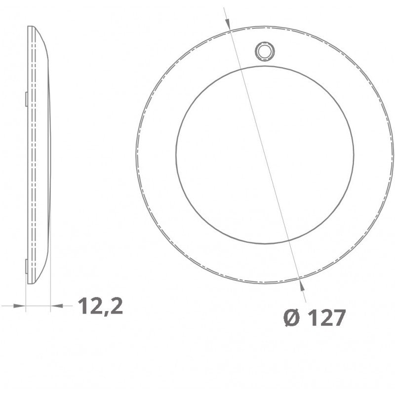 BELA IN RDEČA LED STROPNA LUČ