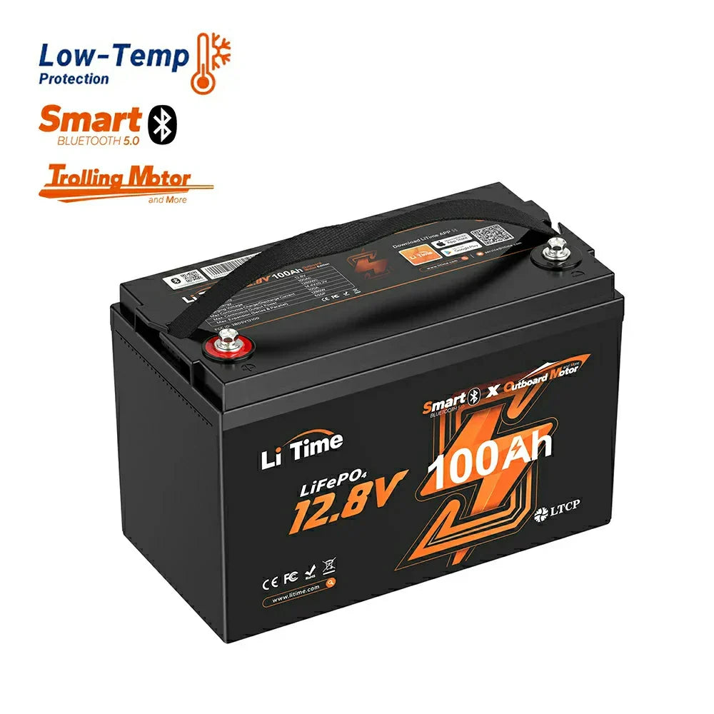LITIME 12V 100AH LIFEPO4 BATERIJA ZA ELEKTRIČNE IZVENKRMNE MOTORJE