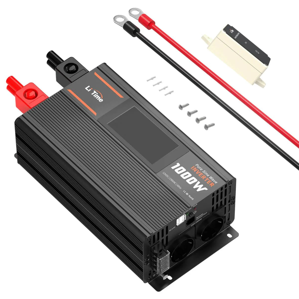 LITIME 1000W ČISTI SINUSNI INVERTER – 12V DC NA 220–240V AC