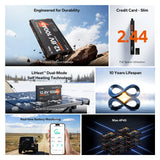 LITIME 12V 100AH ULTRA SLIM LIFEPO4 BLUETOOTH SELF-HEATING BATERIJA