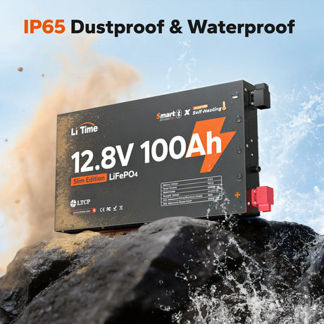 LITIME 12V 100AH ULTRA SLIM LIFEPO4 BLUETOOTH SELF-HEATING BATERIJA