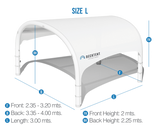 DECKTENT BIMINI L WHITE – NAPIHLJIV BIMINI ZA MOTORNE ČOLNE IN JADRNICE
