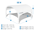 DECKTENT BIMINI M WHITE – NAPIHLJIV BIMINI ZA MOTORNE ČOLNE IN JADRNICE