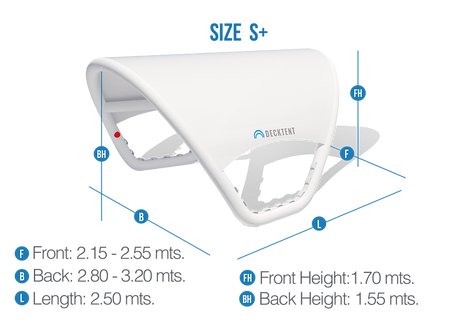 DECKTENT BIMINI S PLUS WHITE – NAPIHLJIV BIMINI ZA MOTORNE ČOLNE IN JADRNICE