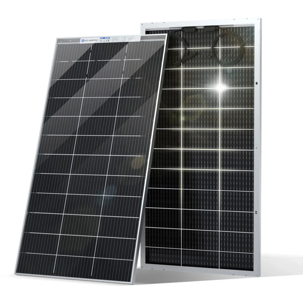 ECO-WORTHY BIFACIALNI SONČNI PANEL 195W 12V – MONOKRISTALNI