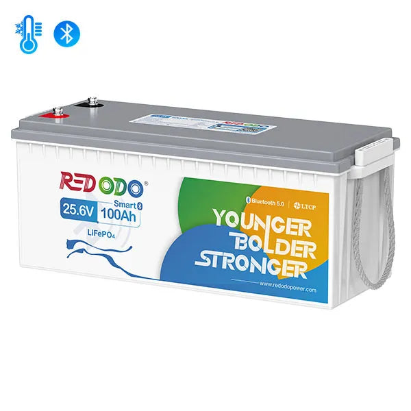 REDODO 24V 100Ah LiFePO4 BATERIJA Z BLUETOOTHOM