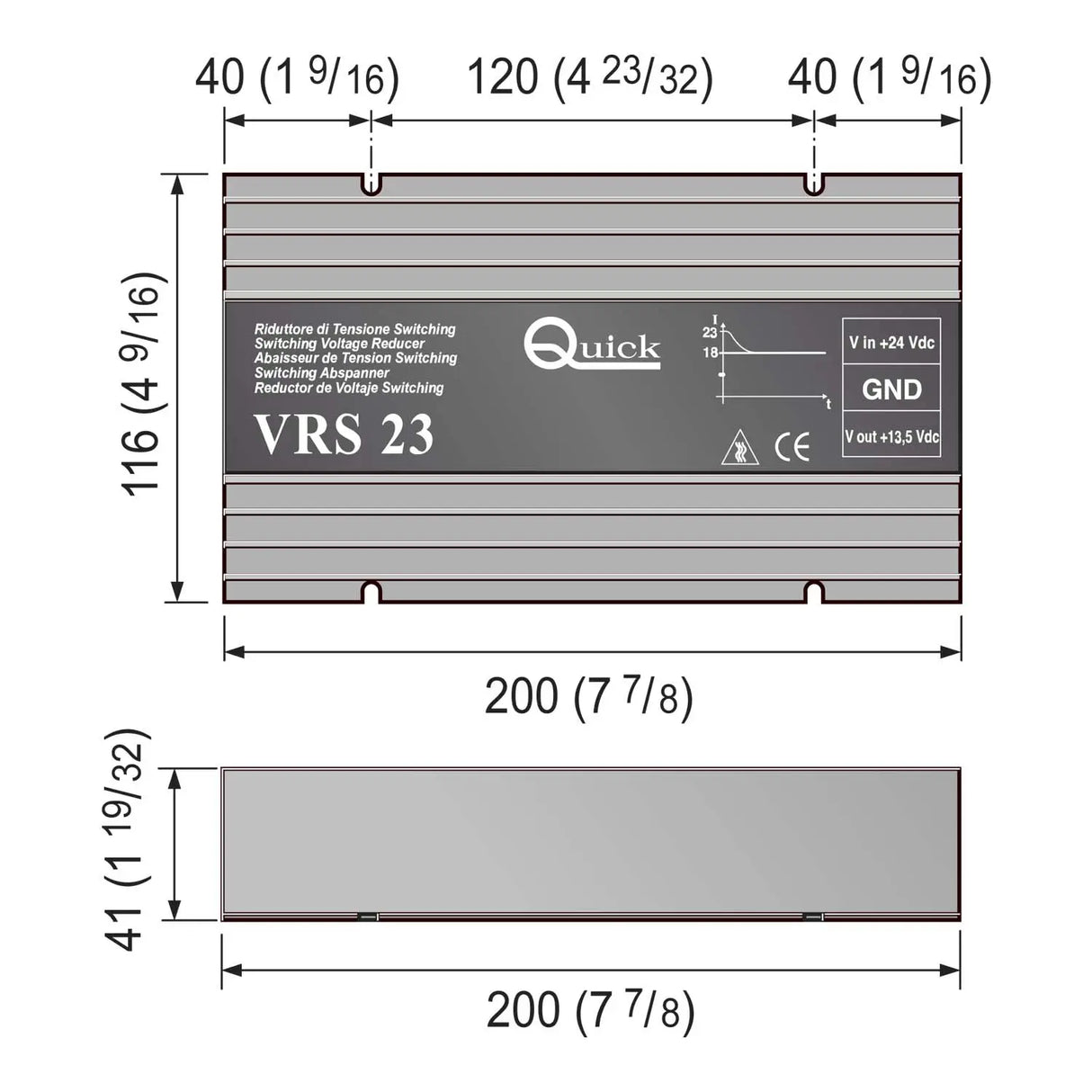 NAPETOSTNI REDUKTOR QUICK VRS 23 – 24V NA 12V