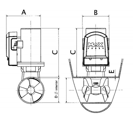 Premčni potisnik CT 60 12/24V