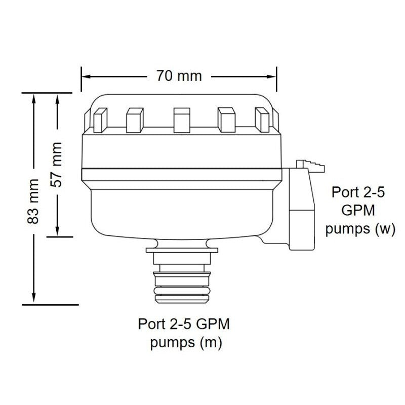 JABSCO PUMPGARD 90° FILTER