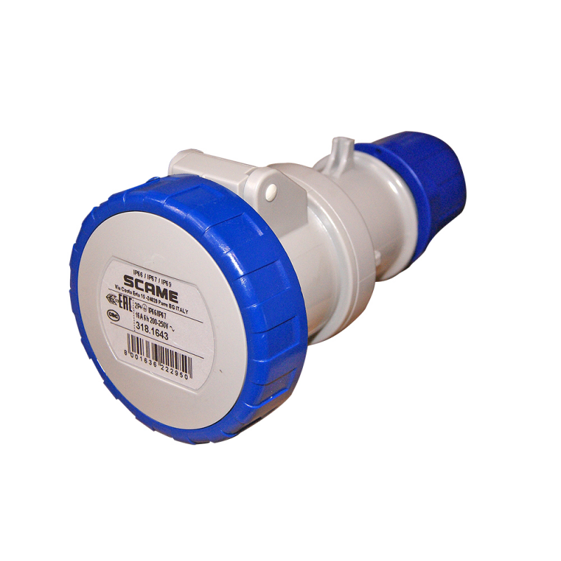 VTIČNICA 2P+T 220V 16A IP67