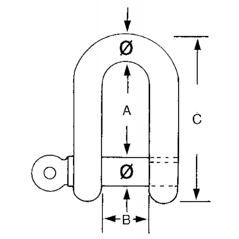 S.S AISI 316 TWISTED SHACKLES