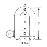 S.S AISI 316 TWISTED SHACKLES