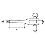 SWAGE FORK TERMINAL